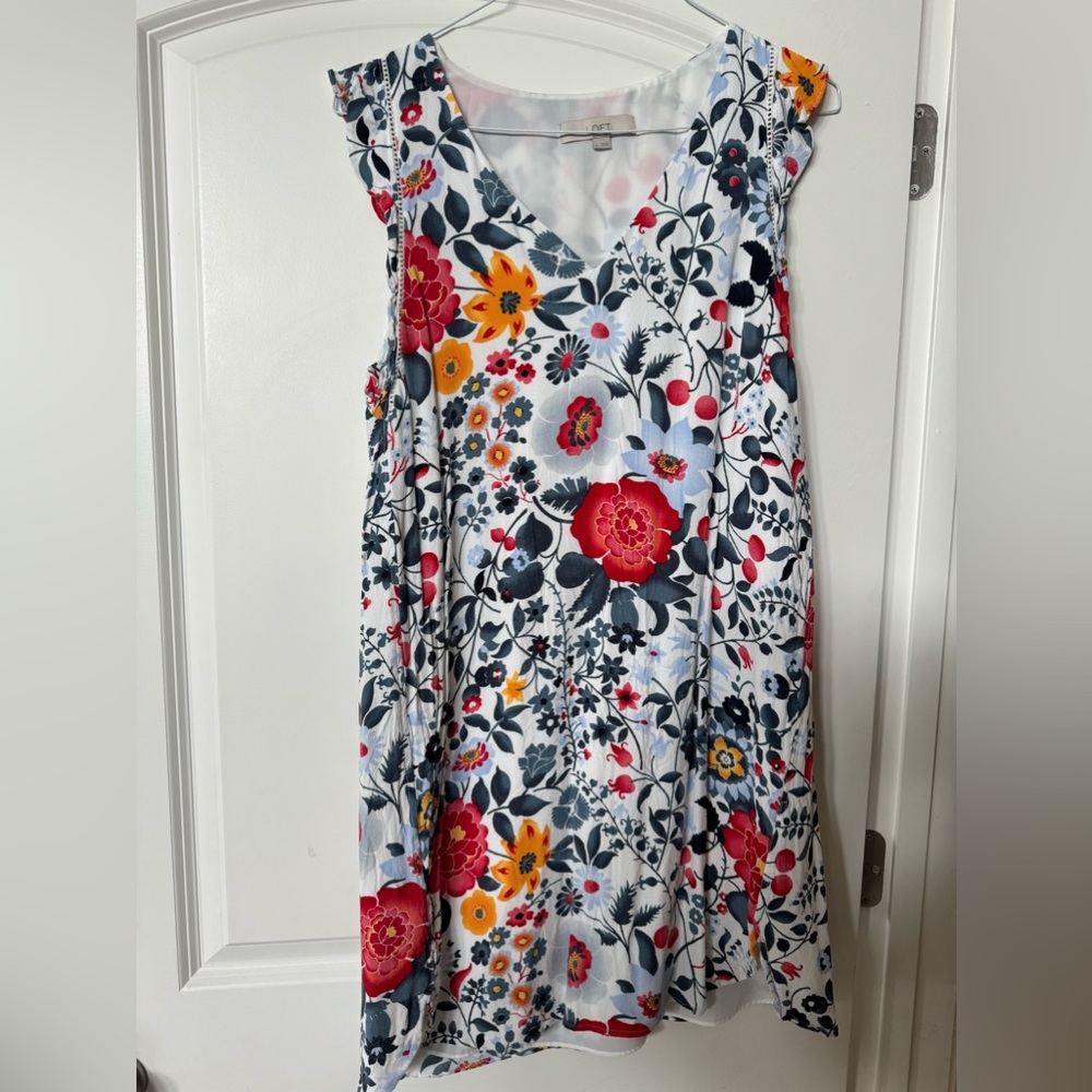 Loft spring pullover wildflower dress size Large
